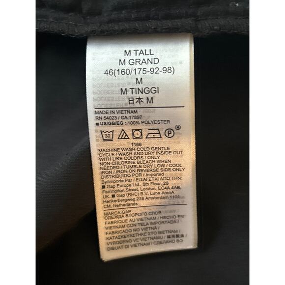 Gap Black Velvet Dress High Neck Whimsy Goth Sz Medium Tall Classic Formal NEW - Picture 6 of 8